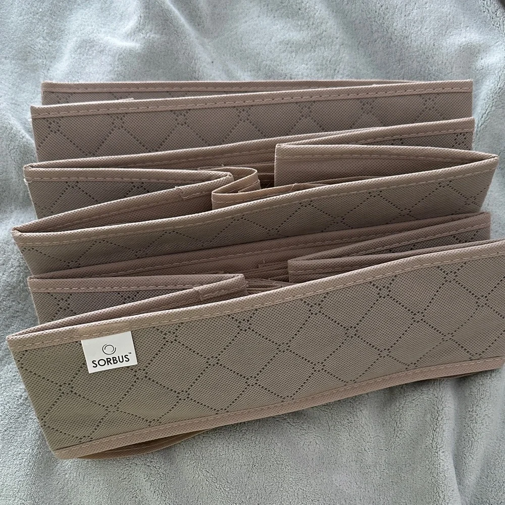 Beige Closet /Drawer Organizer Set (4 Pieces)